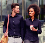 RUSSELL COLLECTION MEN'S LONG SLEEVE FITTED ULTIMATE STRETCH SHIRT