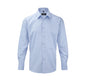 RUSSELL COLLECTION MEN'S LONG SLEEVE TAILORED HERRINGBONE SHIRT