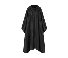 WATER-REPELLENT HAIRDRESSER'S CAPE WITH HAND GRIPS
