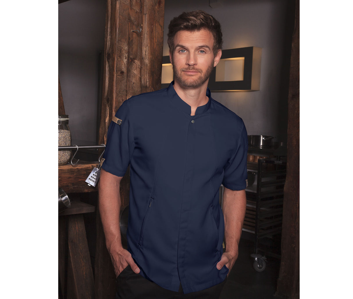 SHORT SLEEVE CHEF JACKET GREEN GENERATION