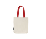 NEUTRAL TWILL BAG WITH CONTRAST HANDLES