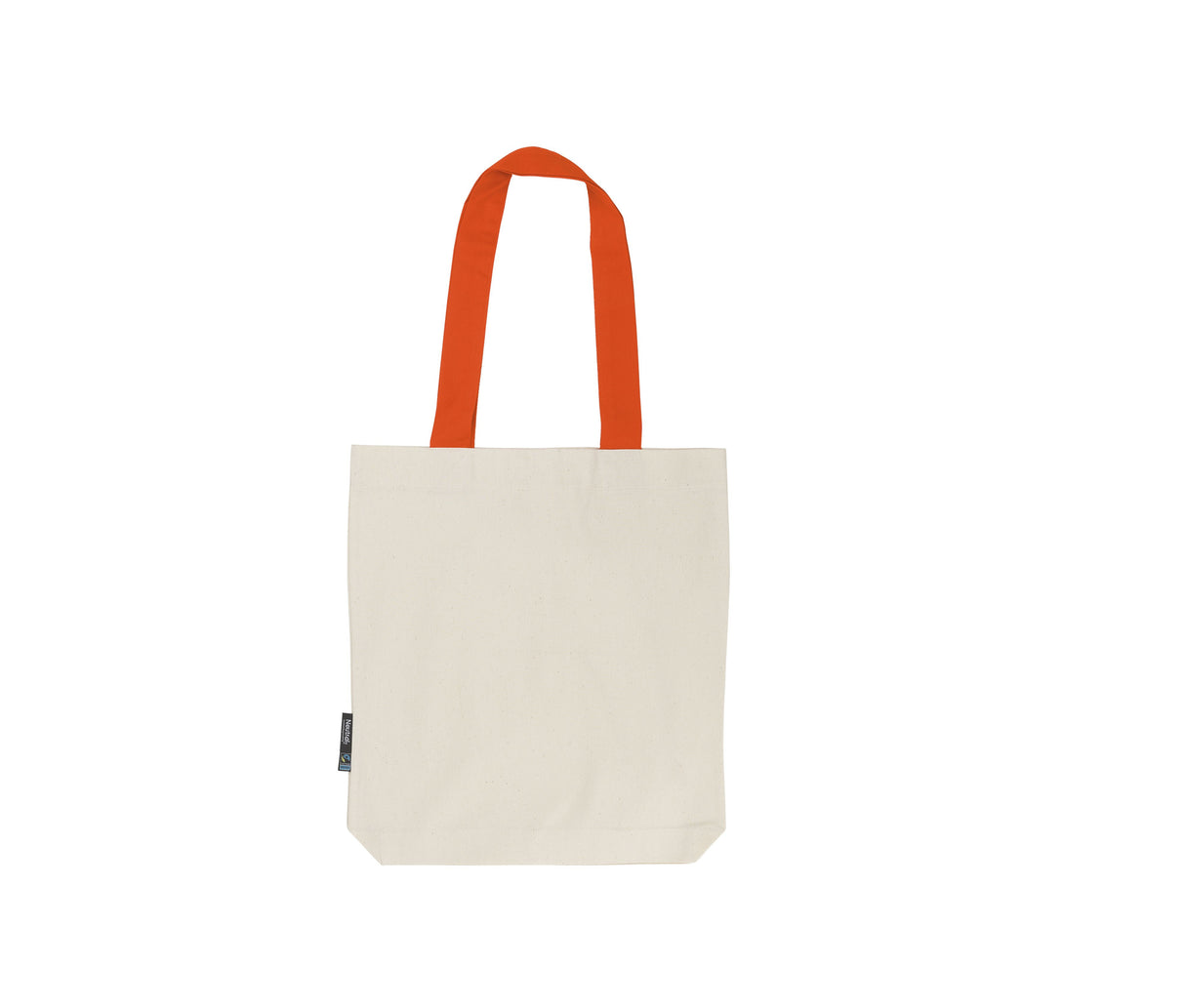 NEUTRAL TWILL BAG WITH CONTRAST HANDLES