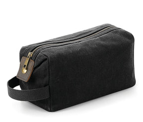HERITAGE WAXED CANVAS WASH BAG