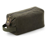 QUADRA HERITAGE WAXED CANVAS WASH BAG