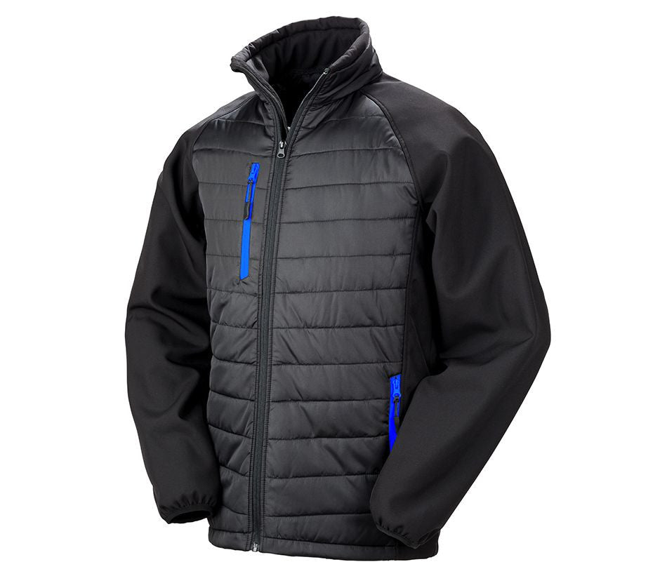 RESULT BLACK COMPASS PADDED SOFTSHELL JACKET