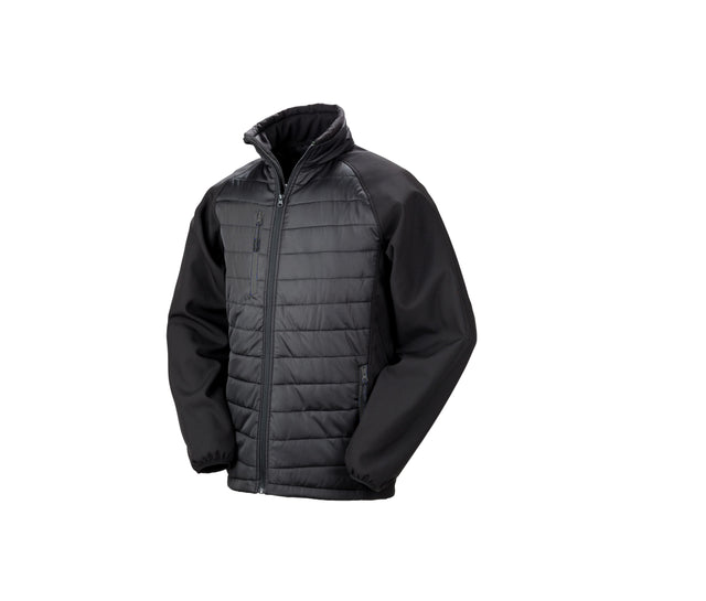 BLACK COMPASS PADDED SOFTSHELL JACKET