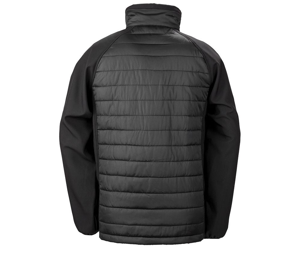 RESULT BLACK COMPASS PADDED SOFTSHELL JACKET