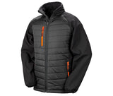 RESULT BLACK COMPASS PADDED SOFTSHELL JACKET