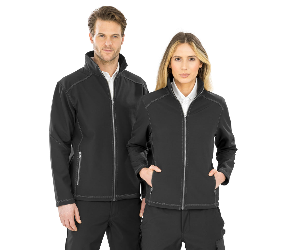 RESULT MENS TREBLE STITCH SOFTSHELL