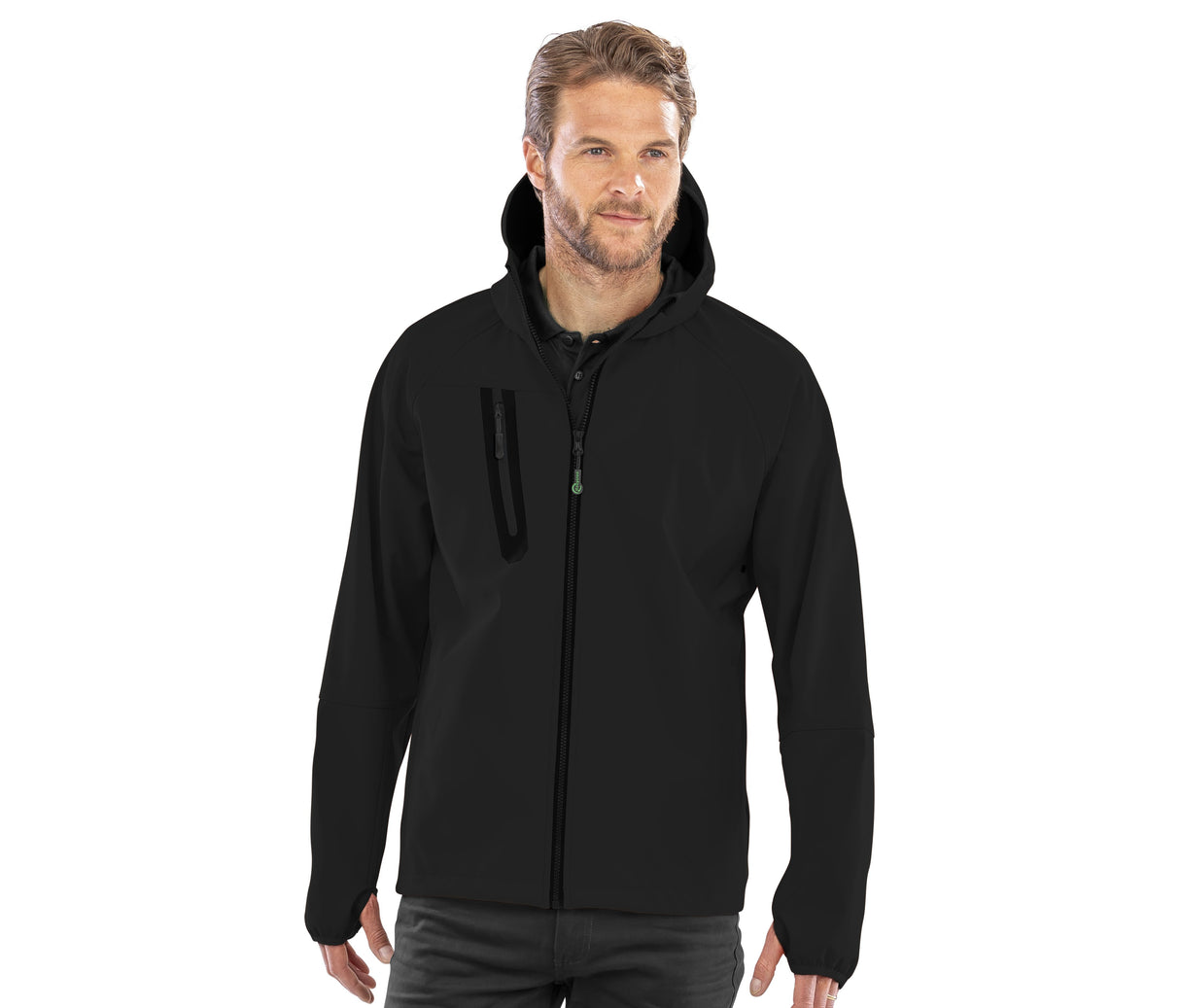 RESULT 3-LAYER RECYCLED PRINTABLE CASUAL HOODED  SOFTSHELL