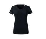 RUSSELL LADIES' PURE ORGANIC V-NECK