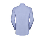 RUSSELL COLLECTION MEN'S LONG SLEEVE TAILORED WASHED OXFORD SHIRT
