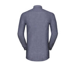 RUSSELL COLLECTION MEN'S LONG SLEEVE TAILORED WASHED OXFORD SHIRT