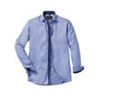 RUSSELL COLLECTION MEN'S LONG SLEEVE TAILORED CONTRAST HERRINGBONE SHIRT
