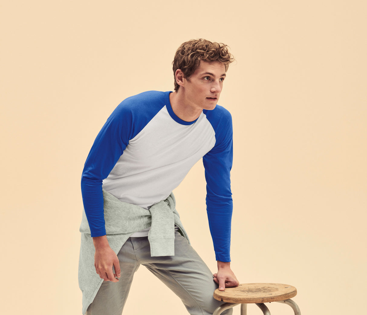 FRUIT OF THE LOOM VALUEWEIGHT LONG SLEEVE BASEBALL T