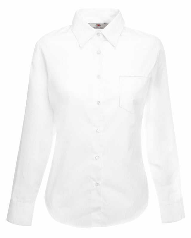 LADIES LONG SLEEVE POPLIN SHIRT