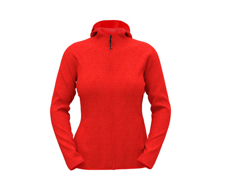 LUX HOODED KNIT FLEECE JACKET FOR WOMEN