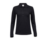 LADIES LUXURY STRETCH LONG SLEEVE POLO