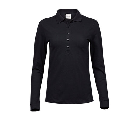 LADIES LUXURY STRETCH LONG SLEEVE POLO