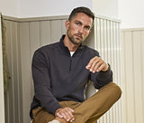 TEE JAYS RIBBED INTERLOCK HALF ZIP