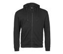 TEE JAYS RIBBED INTERLOCK HOODED FULL ZIP