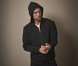 TEE JAYS RIBBED INTERLOCK HOODED FULL ZIP