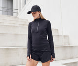 TOMBO LADIES' LONG SLEEVED 1/4 ZIP TOP