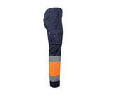 VELILLA TWO-TONE HIGH VISIBILITY MULTI-POCKET STRETCH TROUSERS