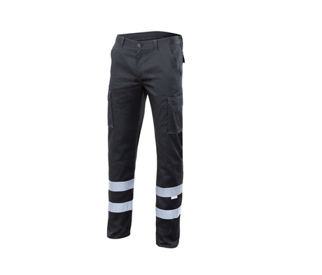 MULTI-POCKET STRETCH TROUSERS WITH REFLECTIVE TAPE