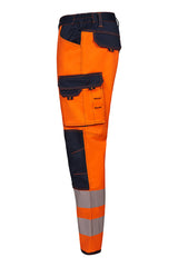 VELILLA STRETCH TROUSERS WITH KNEE PADS AND REFLECTIVE STRIPES