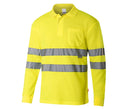 VELILLA HIGH VISIBILITY LS COTTON POLO SHIRT
