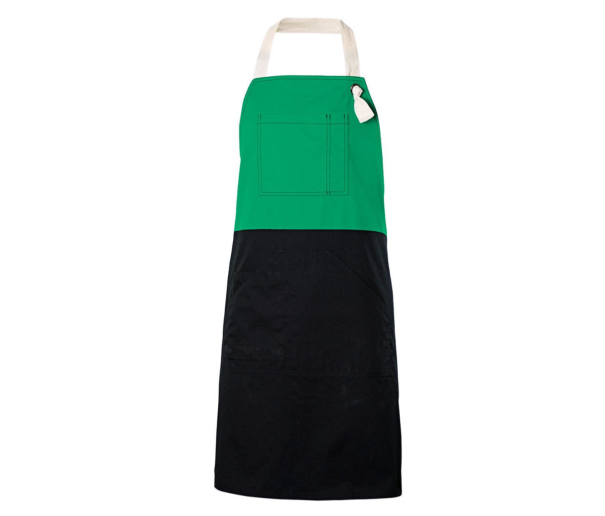 VELILLA TWO-TONED BIB APRON