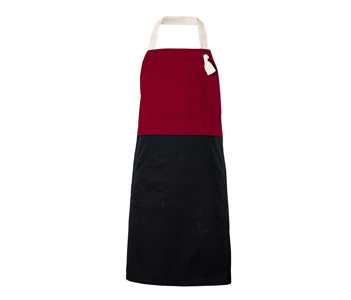 VELILLA TWO-TONED BIB APRON