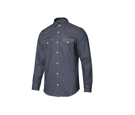MEN'S LONG-SLEEVE STRETCH DENIM SHIRT