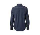 VELILLA WOMEN'S LONG-SLEEVE STRETCH DENIM SHIRT