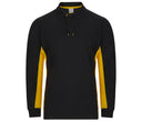 VELILLA TWO-TONE LONG-SLEEVE POLO SHIRT
