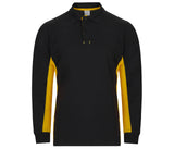 VELILLA TWO-TONE LONG-SLEEVE POLO SHIRT