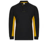 VELILLA TWO-TONE LONG-SLEEVE POLO SHIRT