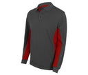VELILLA TWO-TONE LONG-SLEEVE POLO SHIRT