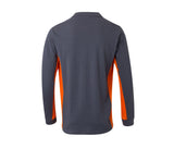 VELILLA TWO-TONE LONG-SLEEVE POLO SHIRT