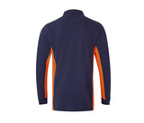 VELILLA TWO-TONE LONG-SLEEVE POLO SHIRT