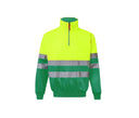 VELILLA TWO-TONE HIGH VISIBILITY ZIP SWEATSHIRT