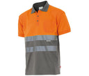 VELILLA TWO-TONE HIGH VISIBILITY SHORT SLEEVE POLO SHIRT