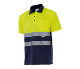 VELILLA TWO-TONE HIGH VISIBILITY SHORT SLEEVE POLO SHIRT