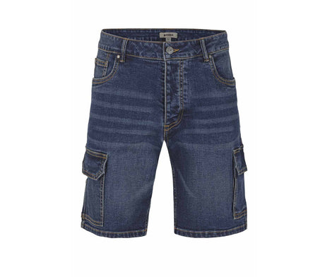 MULTI-POCKET STRETCH DENIM BERMUDA SHORTS