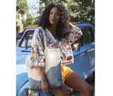 WESTFORD MILL ORGANIC COTTON WAVE PRINT MAXI TOTE