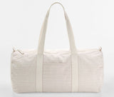 STRIPED ORGANIC COTTON BARREL BAG