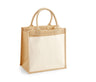 COTTON PUCKET JUTE MIDI TOTE