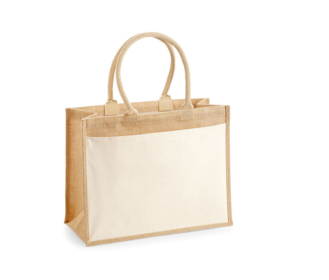 COTTON PUCKET JUTE SHOPPER