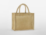 NATURAL STARCHED JUTE MIDI TOTE